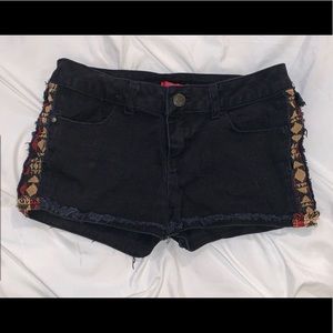 black aztec shorts